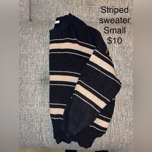 Chic Striped Knit Sweater